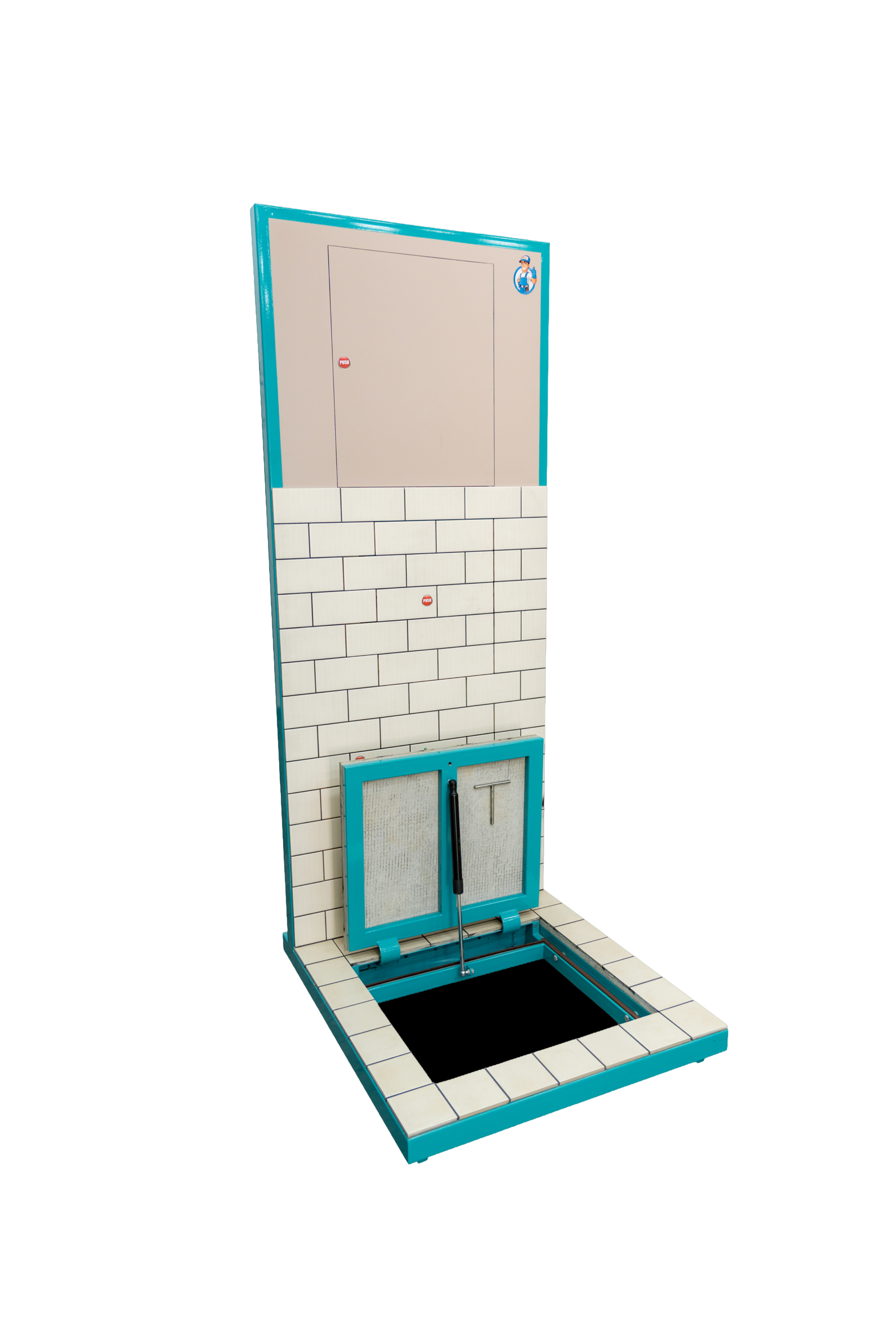 3D модель угла комнаты с люком