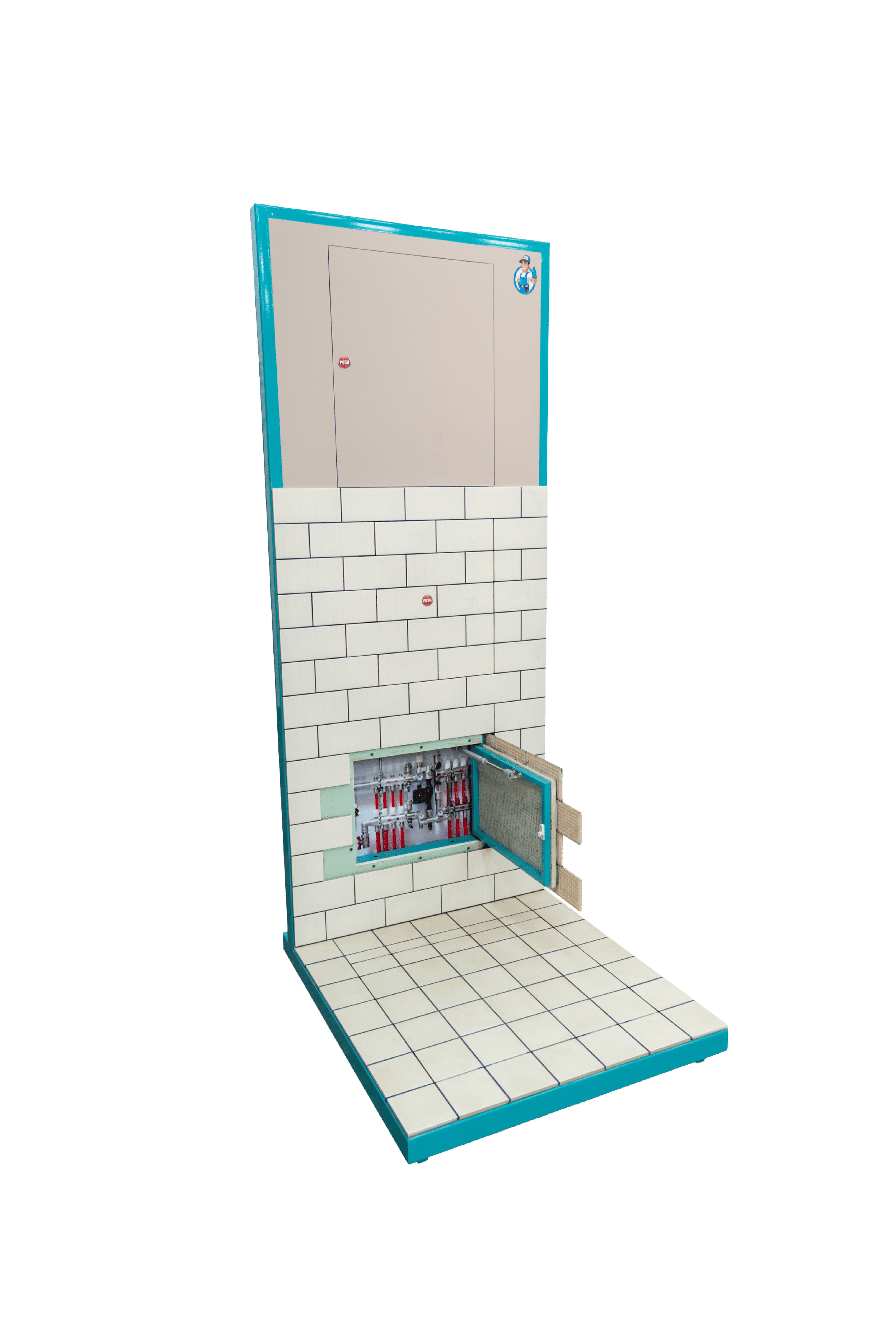 3D модель угла комнаты с люком