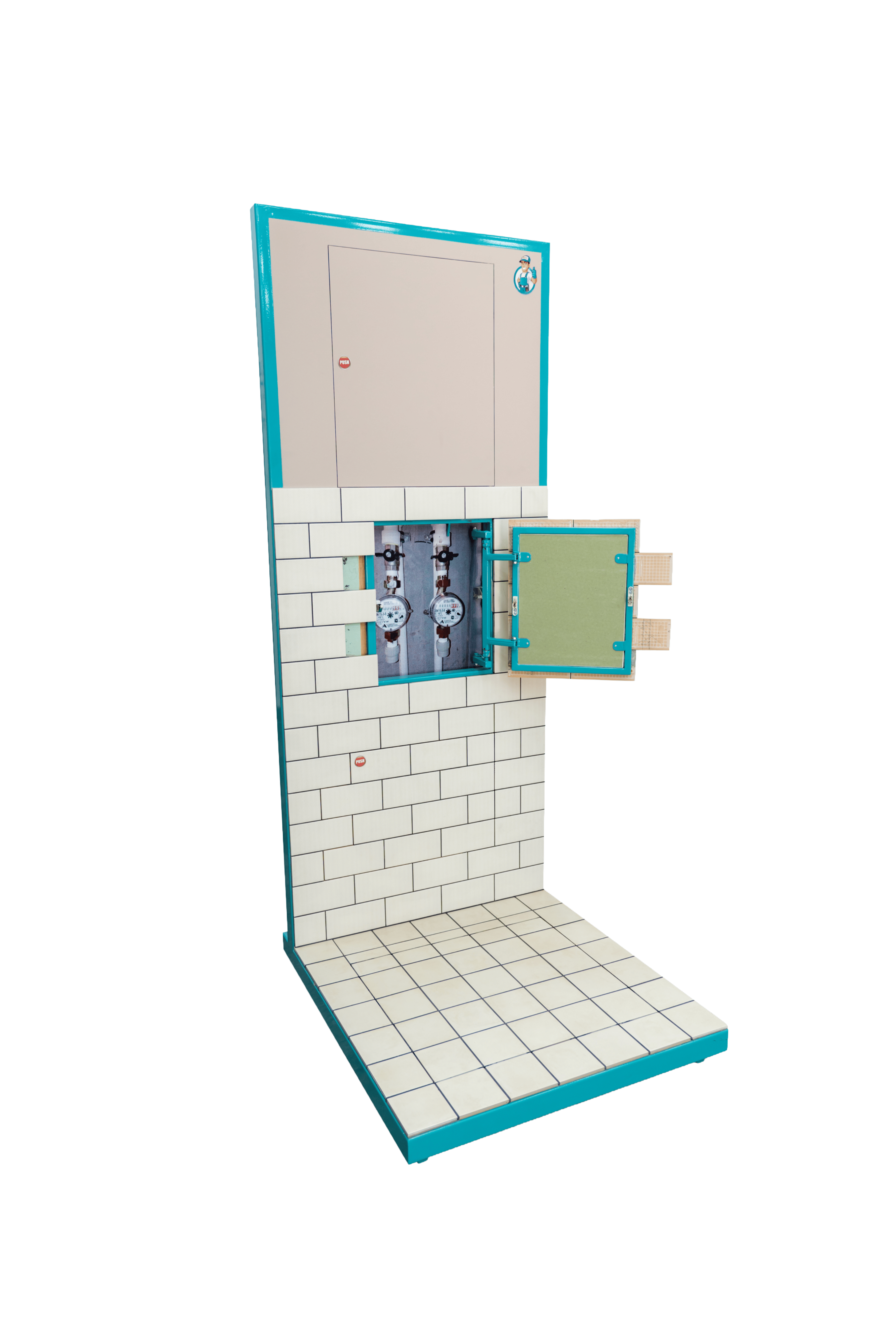 3D модель угла комнаты с люком